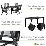ArtLife Aluminium Gartengarnitur Milano Gartenmöbel Set mit Tisch und 6 Stühlen - 4