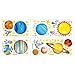 Decowall DS8-1307 Planets in The Space Kids Wall Decals Wall Stickers Peel and Stick Removable Wall Stickers for Kids Nursery Bedroom Living Room
