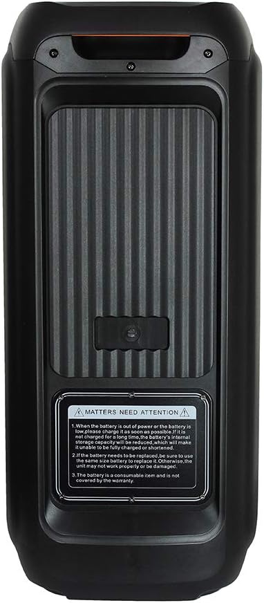 TRC 5590 - Caixa de Som Amplificada Portátil com Bluetooth; Controle Remoto; Entrada USB; Iluminação em LED; Disco Ligthing; Microfone com Fio e TWS; – 1000W RMS; Black