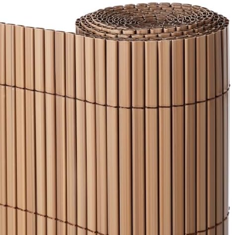 LOLAhome Double Sided Brown PVC Screen 3 x 1 m | Resistant 1 g/m2...