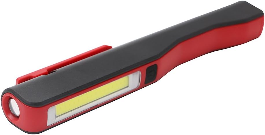 COB Pocket Work Light Flashlight With Rechargeable 700mAh Battery Slim Handheld LED Inspection Lamp Bright Torch Lamp with Magnetic Clip For Garage Outdoor Camping Workshop Emergencies Car Repair