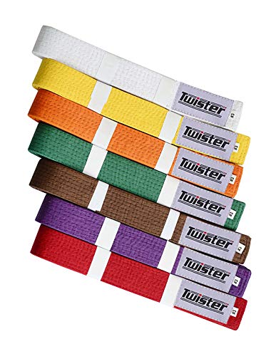 TWISTER RANF Belts for Martial Arts (Yellow, 2)