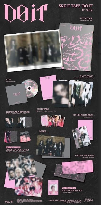 Amazon.com: (Felix) Stray kids SKZ IT TAPE DO IT Album 4p Set