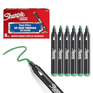 Sharpie Creative Marker Acryl-Farbstifte, Grün, 6 Stück