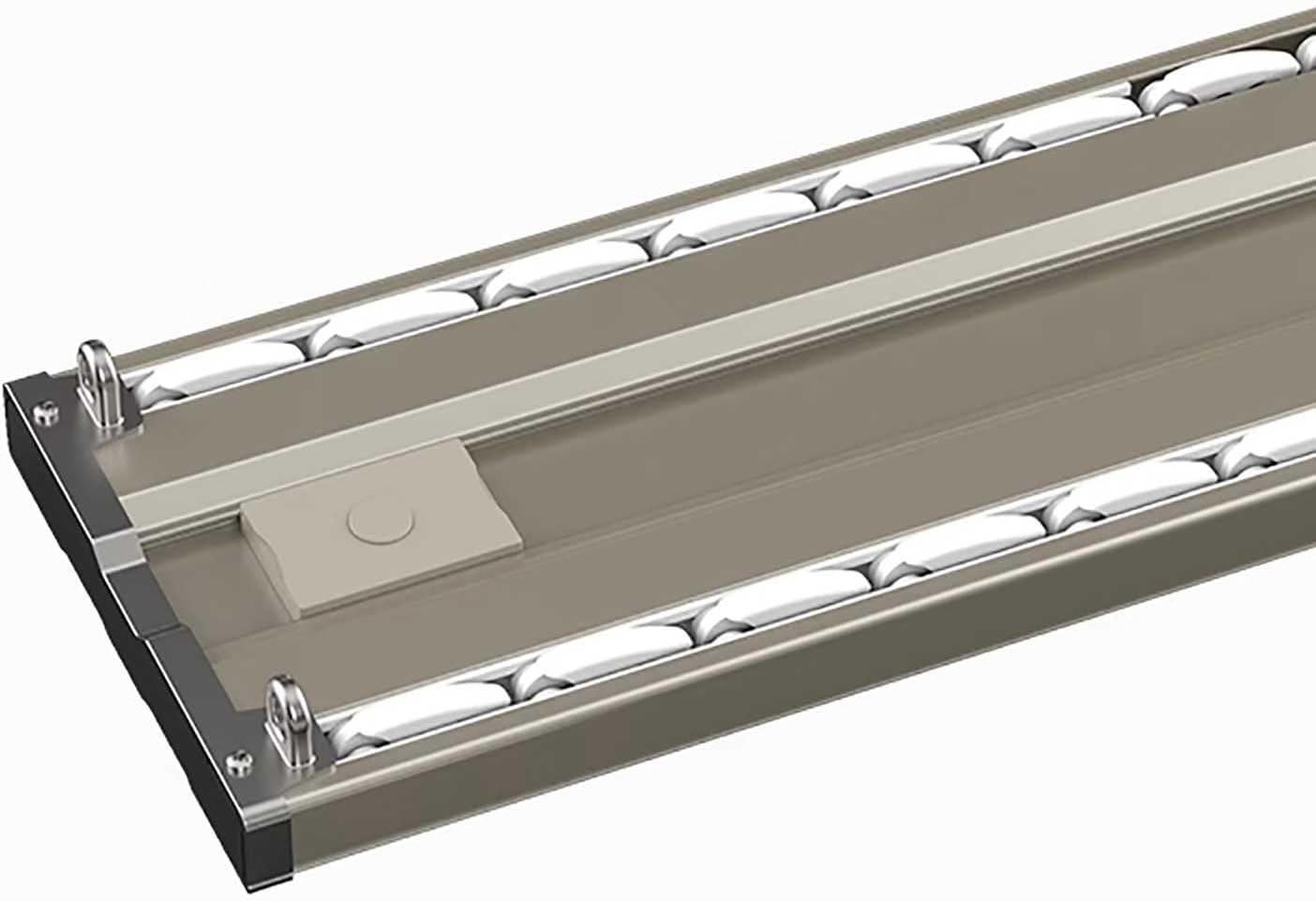 Heavy Duty Double Ceiling Curtain Track Set - 3.4m (11.2ft) White Room Divider Curtain Rod for Privacy in Open Spaces - Durable Double Tracks for Easy Installation