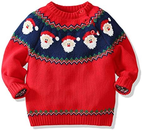 Baby Toddler Boys Girls Sweater Knit Christmas Sweatshirt Little Kids Pullover Cotton Winter Warm Tops Coat Clothes