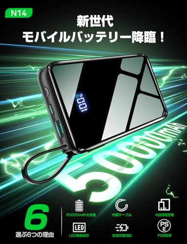 YBYP モバイルバッテリー 50000mAh