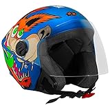 CAPACETE ABERTO PRO TORK NEW LIBERTY 3 COYOTE BRILHANTE AZUL TAM. 56