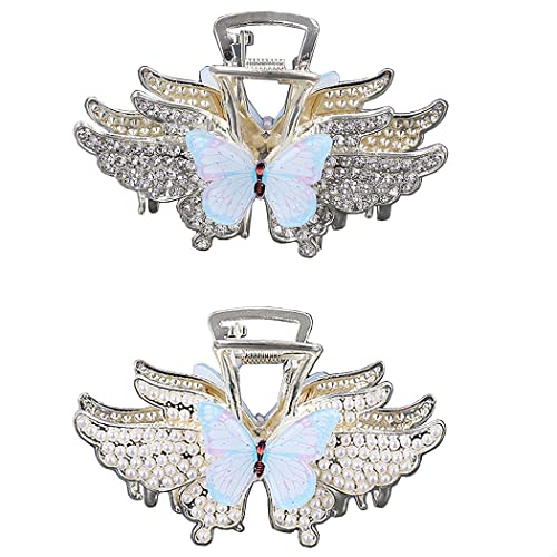 Pince à cheveux papillon strass : fini les barrettes qui glissent des cheveux