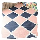 JIAJUAN Puzzle Tapis Mousse Bébé Interverrouillage Tapis des Gamins Protection Sol Carrelage Carré Moquette Exercice Rampant Natte (Color : B, Size : 60x60x1.2cm-4 Pcs)