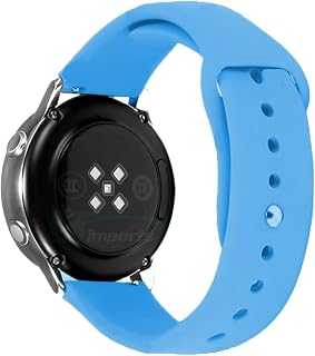 Pulseira Sport Lisa 20mm compatível com Samsung Galaxy Watch Active 1 e 2 - Galaxy Watch 3 41mm - Galaxy Watch 42mm - Amazfit Bip - Amazfit GTS - Marca LTIMPORTS (Azul BB)
