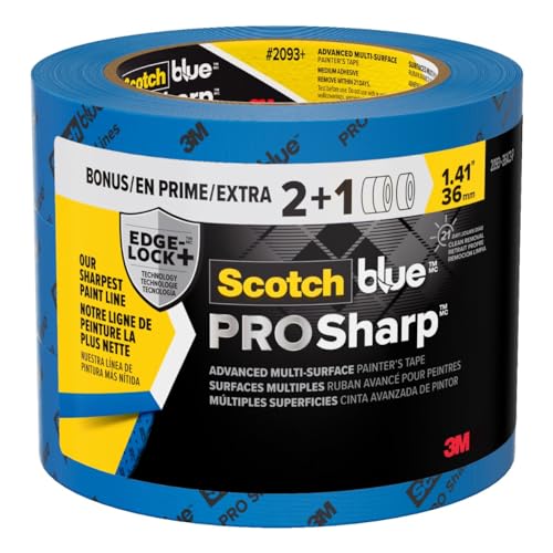 Ruban de peintre ScotchBlue PROSharp adhésif bleu de masquage 38mm protection surfaces