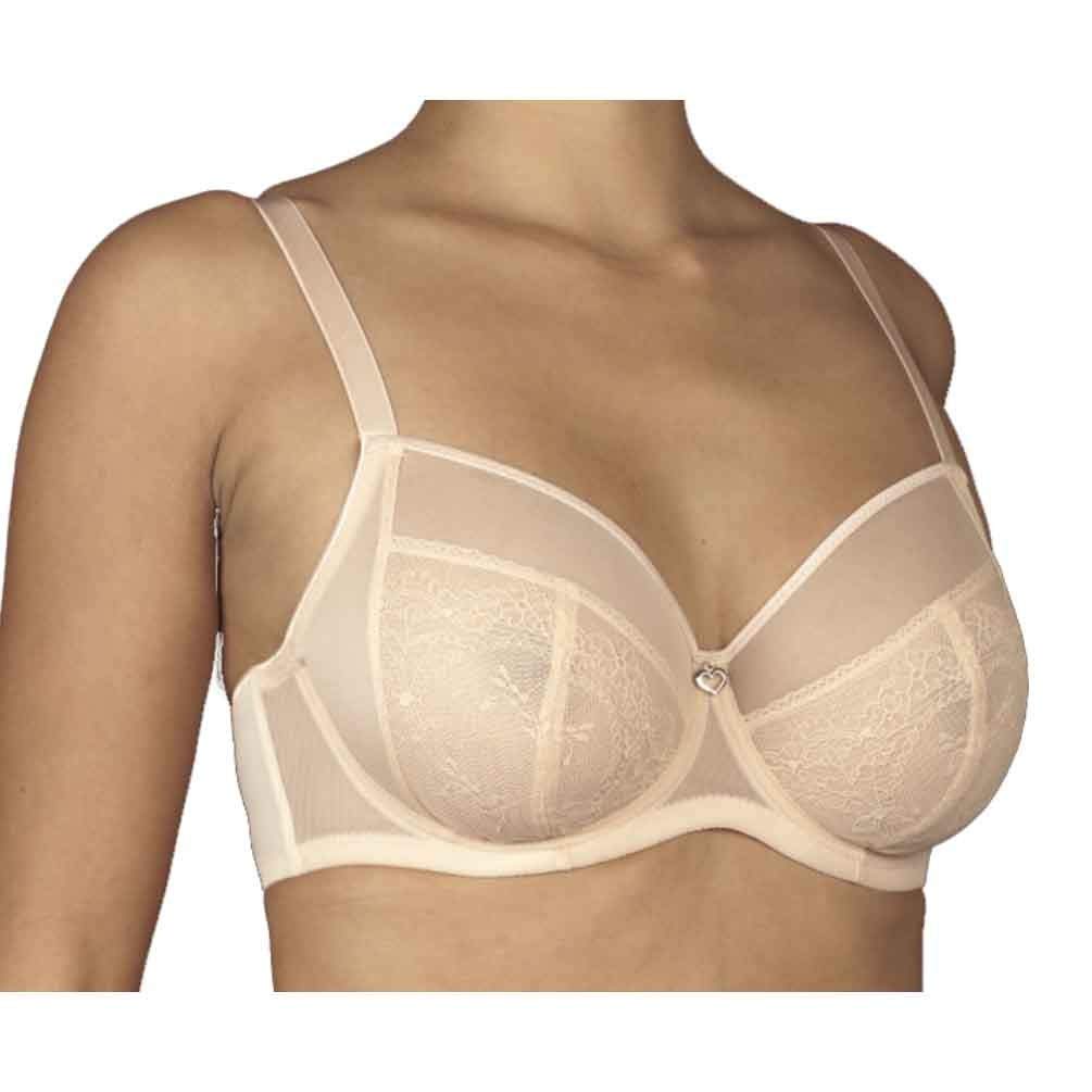 Selene, Sujetador para Mujer con Aros, Copas de Tul y Encaje, Sin Relleno, Colección Rafaela
