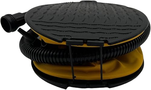 Miniatura 8 de Sandhill Tools Bomba de pie de aire de alto volumen de lujo para inflables con manguera de 42 pulgadas de largo, pelota de yoga, cama de campamento,