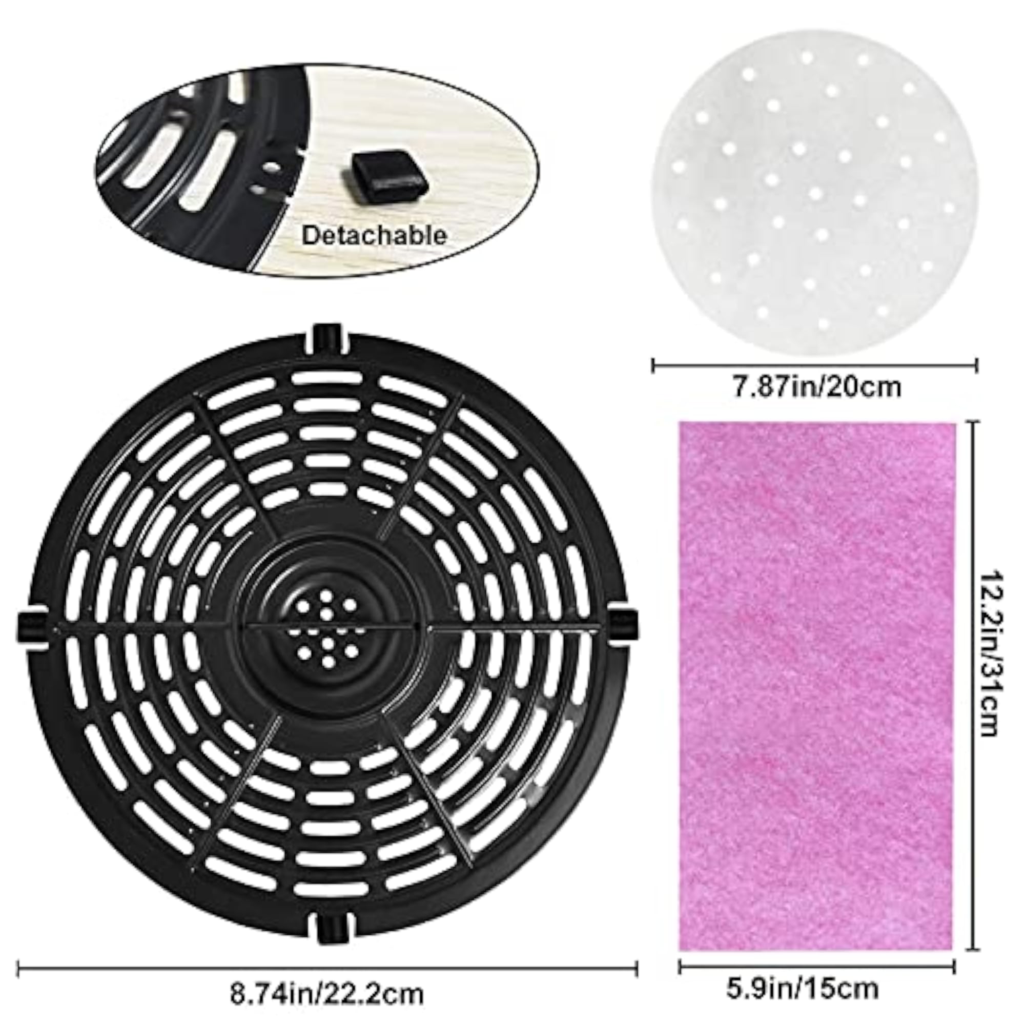 Air Fryer Rack & Replacement Grill Pan