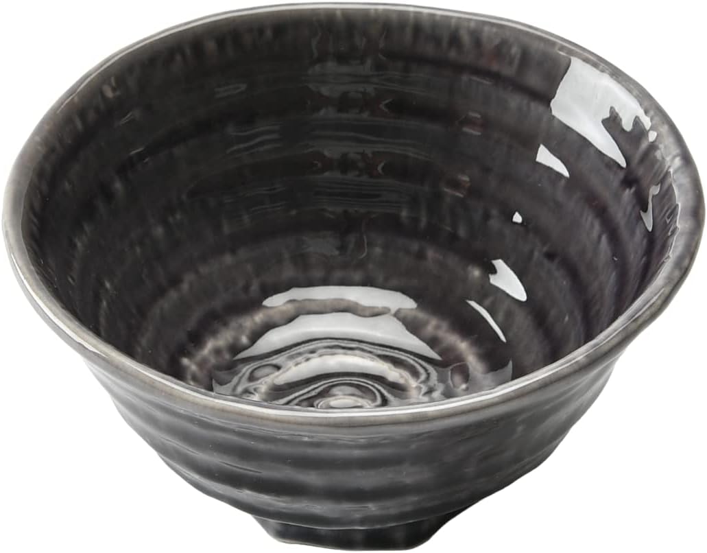 Amethyst Rokube Shaped Bowl (Large) [155×80mm] | Rice Bowl