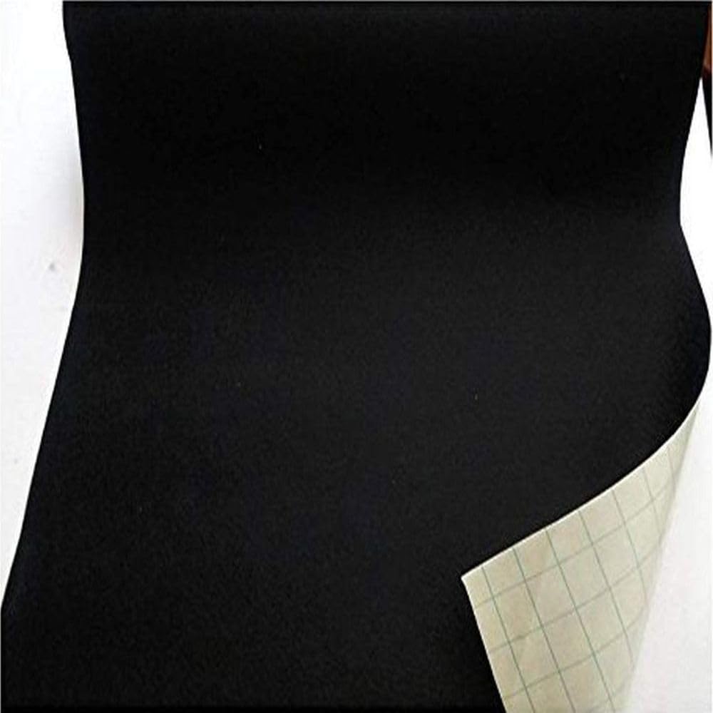 Papel decorativo autoadhesivo para manualidades, 150 x 50 cm, color negro
