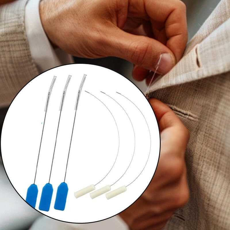 6pcs Long Serger Needle Threader Set, Threaders for Overlocker, Looper and Needle, Punch Needles, Embroidery Floss, Cross Stitch, DIY Sewing and Craft Work