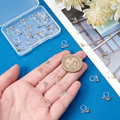 SUNNYCLUE 1 Box 20Pcs Clip on Earring Converter Transparent U Type Earring Cilps Stainless Steel Components Non-Pierced Painless Findings for Jewellery Making Accessories DIY Craft - Image 3