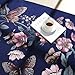 Rugcomf Runner Rug for Kitchen Rug Non Slip 2'6''x8' Rugs with Rubber Backing Soft Floral Butterfly Carpet for Kitchen Laundry Bedroom Bathroom, Night Blue