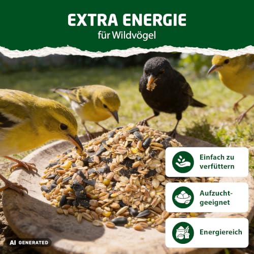 Eggersmann volaris Vogelfutter Wildvögel ganzjährig | 3 kg Fettkörner
