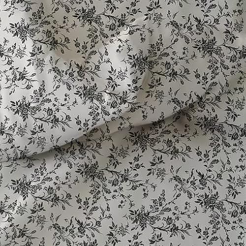 Image of 280 TC Luxurious Glace Cotton Duvet Cover /Comforter Cover /AC Quilt Cover King Size /Dohar /90 X100 Inches - (Black White)