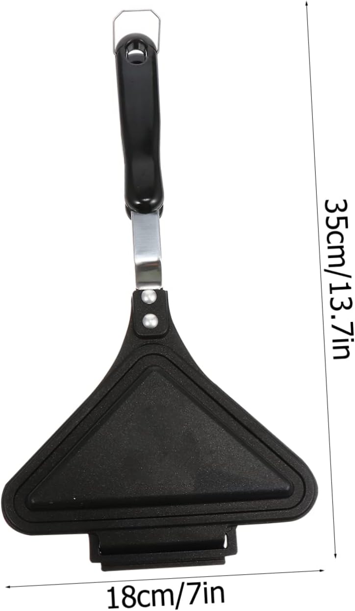 1Pc Double-sided Aluminum Sandwich Mold Frying Pan with Non-stick Coating Compatible with Gas and Induction Cookers for Toast Eggs Waffles and Homemade Bread Cooking