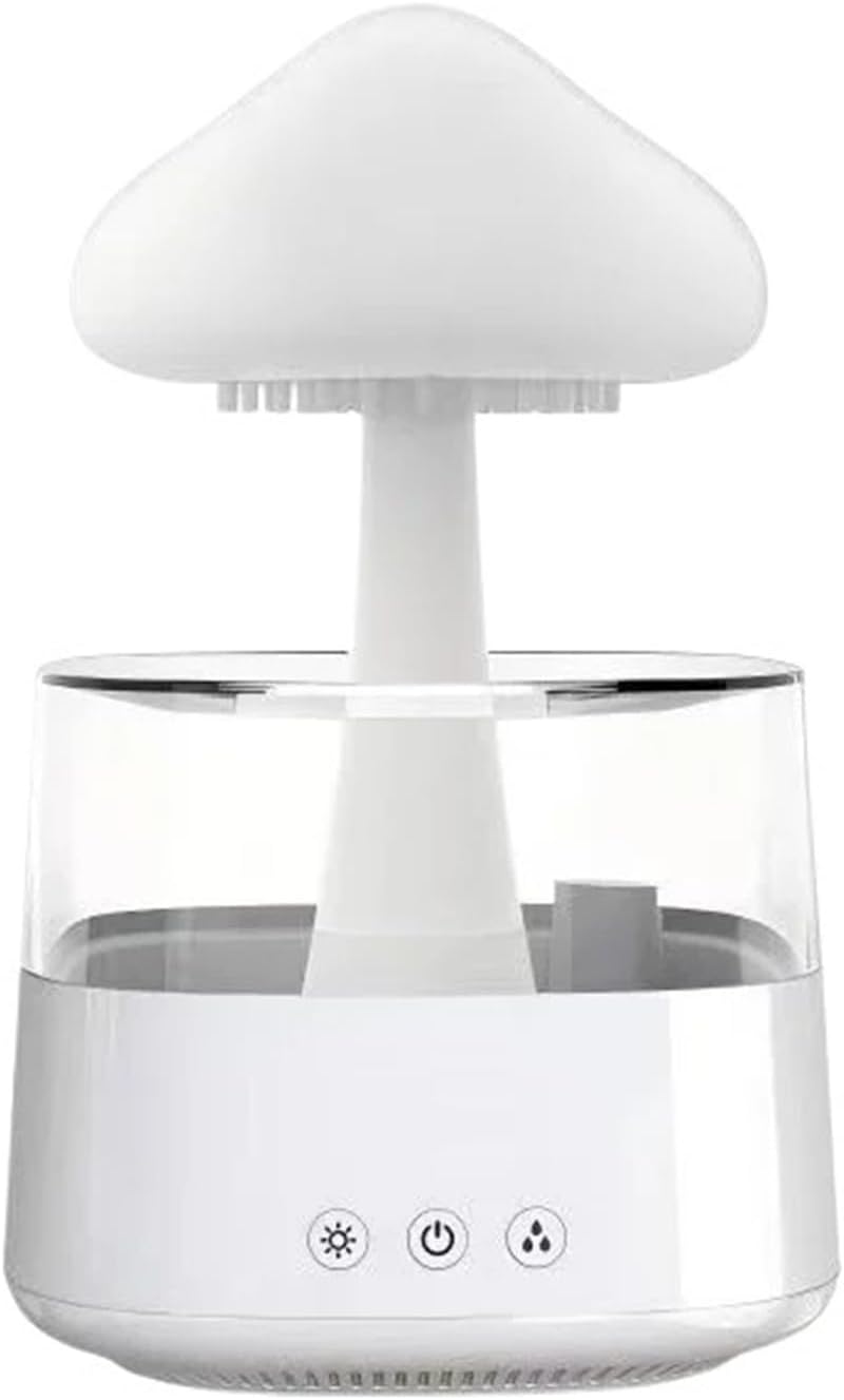 Cloud Humidifier 450ML with Remote Control - Mushroom Design, 7 Colors Mood Light, Ideal for Bedroom and Desk Use(B)