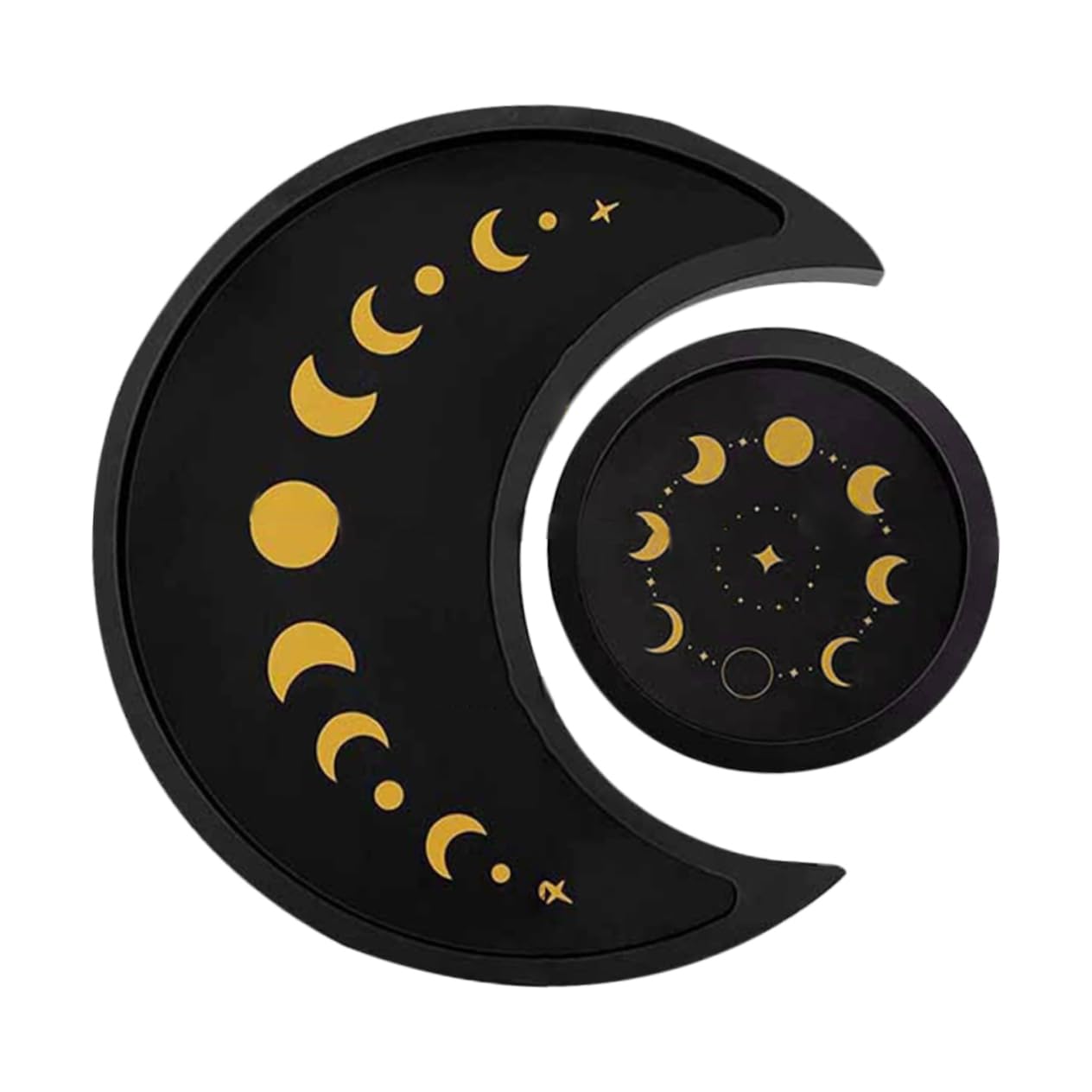 Gatuida Schmucktablett 1 Satz Mond und Sonne für Ringe