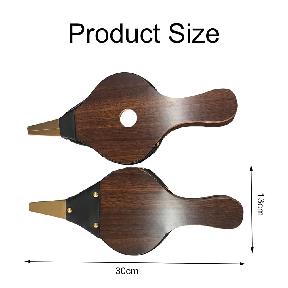 Soffietto Manuale per caminetto, Mantice per Camino, Soffietto in legno per camino, soffietto per barbecue, Accessorio per Barbecue da Campeggio all'aperto, per la cottura all'aperto