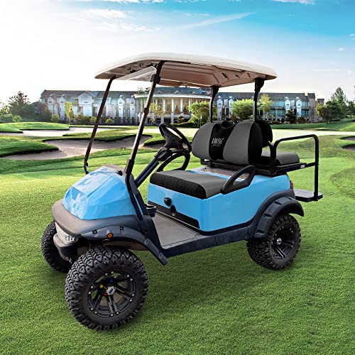 10L0L Front Rear Golf Cart Seat Covers For Yamaha G29 Drive, Club Car Precedent, Carryall, Tempo, Onward And Star Ev, Made W/ 3D Air Mesh Polyester Fabric Breathable Washable - Grey #TOP1