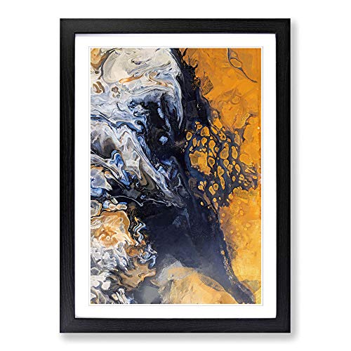 Big Box Art Lámina decorativa enmarcada en forma abstracta de Heart for Life in Abstract (62 x 45 cm), color negro Cover