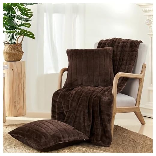 BYTIDE Striped Throw Blanket Set - 3 Pieces