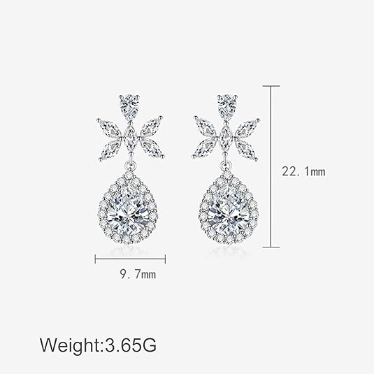 Orecchini A Farfalla In Argento Sterling 925 Con Zirconia Cubica Viola - Scala Orecchio Ipoallergenici