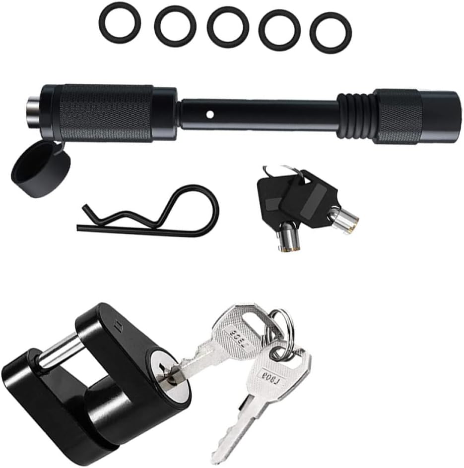 PRETYZOOM 2Sets Trailer Hitch Lock Set Durable Heavy Duty Trailer Receiver Lock Coupler Pin Lock for Rv Trailers and Trucks Easy to Use