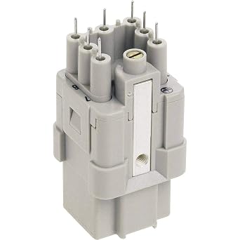 HARTING 09 12 007 3101 HAN Q 7/0-F, 10 AMP,40 to +125 Degrees C, 600 V, 7 Contacts, Crimp Termination, Female, HAN Insert, HAN Q Series, Receptacle, Size 3A