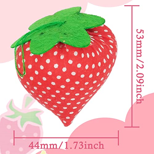 6Pcs Strawberry Pin Cushion,Pin Needle Holder,Pins Packed In Strawberry-Shaped Fabric Covered,Sewing Crafts #TOP1