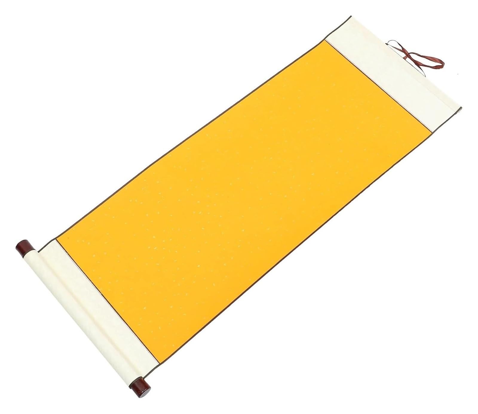 Chinese Blank Calligraphy Scroll, Blank Hanging Scroll Xuan Paper 33x100cm Multicolor Calligraphy Painting Art Decor Ding(Yellow)