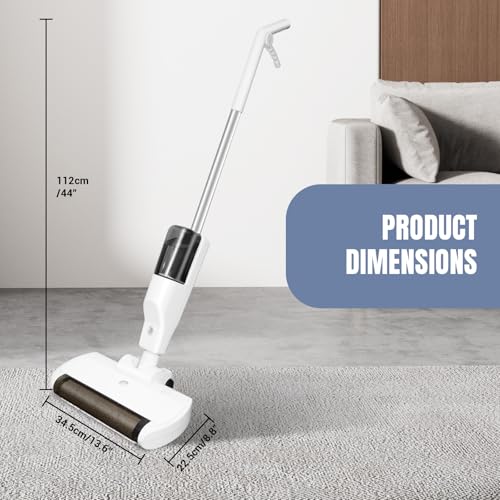 Cordless Wet-Dry Vacuum Cleaner and Spray Mop for Hard Floors, 3 in 1 Lightweight Portable Electric Vac Spray Mop with Water Tank, Powerful Hard Floor Cleaner Machine, for Hardwood Floors, Laminate