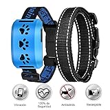 IMPERMEABLE Y RECARGABLE: el collar antiladridos tiene una batería de carga rápida y un modo de ahorro de energía para dormir después de 1 minuto sin ladrar. Puede usarse en clima húmedo o en juegos acuáticos con su mascota.
