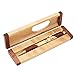 Executive Gift Shoppe | Personalized Maple & Rosewood Pen Set | Twist Open Ballpoint Pen | Two Tone Design with Gold Accent | Free Custom Engraving | Perfect Business Gift | Presentation Box