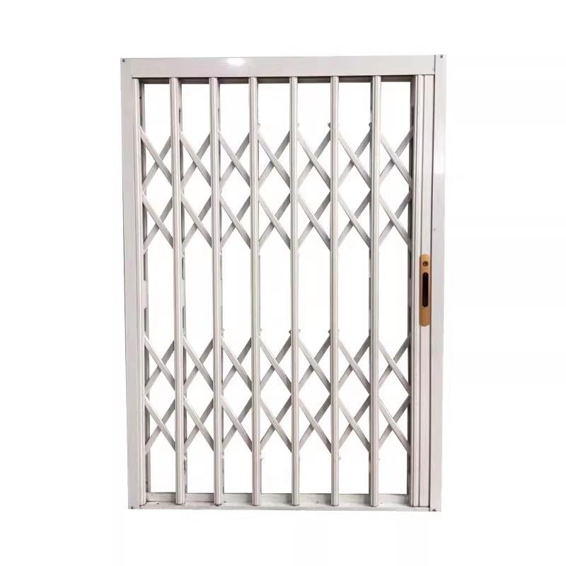 Rejas blancas antirrobo para ventanas, rejas retráctiles para exteriores que evitan robos, para puertas y ventanas correderas, protección para gatos y perros(W40xH40in/100x100cm)