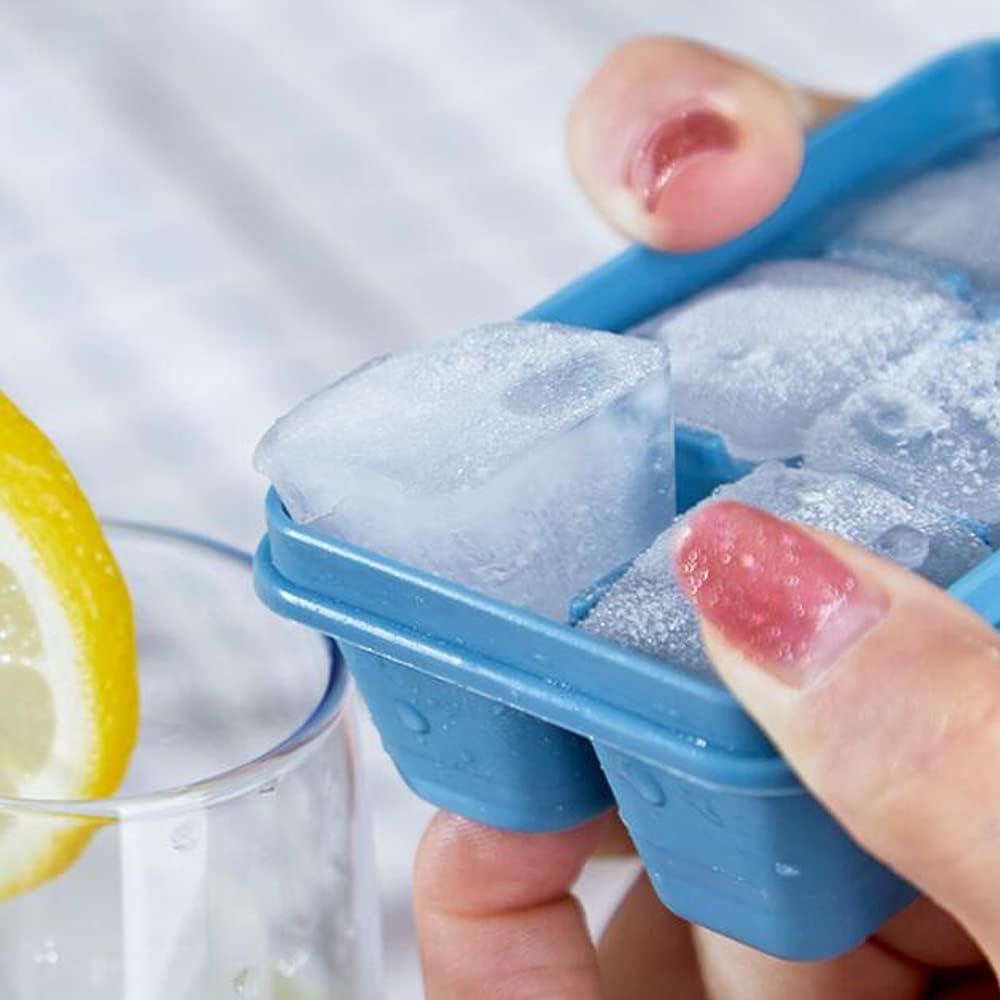 Ice Cube Trays for Freezer - Mini Ice Cube Trays with Lid & Easy-Release