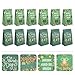 SHINEOFI St Patrick's Day Candy Treat Bags 12pcs Set with Sealing Stickers, Food Storage Pouches for Party Favor Wrapping and Packaging