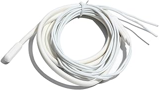 1-3M White Silica Gel Heating Wire Defrosting Heating Wire with Water Drain System for Refrigeration and Sewer Systems and Waterproof Antifreeze Strip (1.5M 60W)