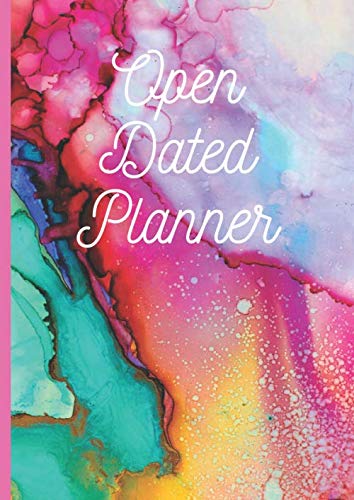 Open Dated Planner Watercolor Cover, 8" x 11" by Sophie B.
