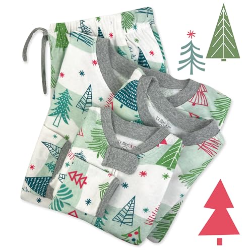 Image of Butterblu Family Jammies Matching Holiday Christmas Pajama Sets | GOTS Certified Organic Cotton for Baby, Toddler, Kids, Adults, and Pets, with Pockets, Perfect for Family Photos