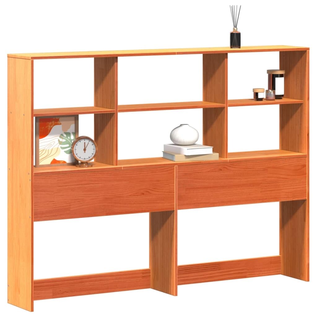 Générique Tête de lit avec Rangement Cire Marron 160cm Bois Massif de pin,Meubles, Lits & Accessoires, Têtes et Pieds de lit, Brun (Poids 17.5KG)