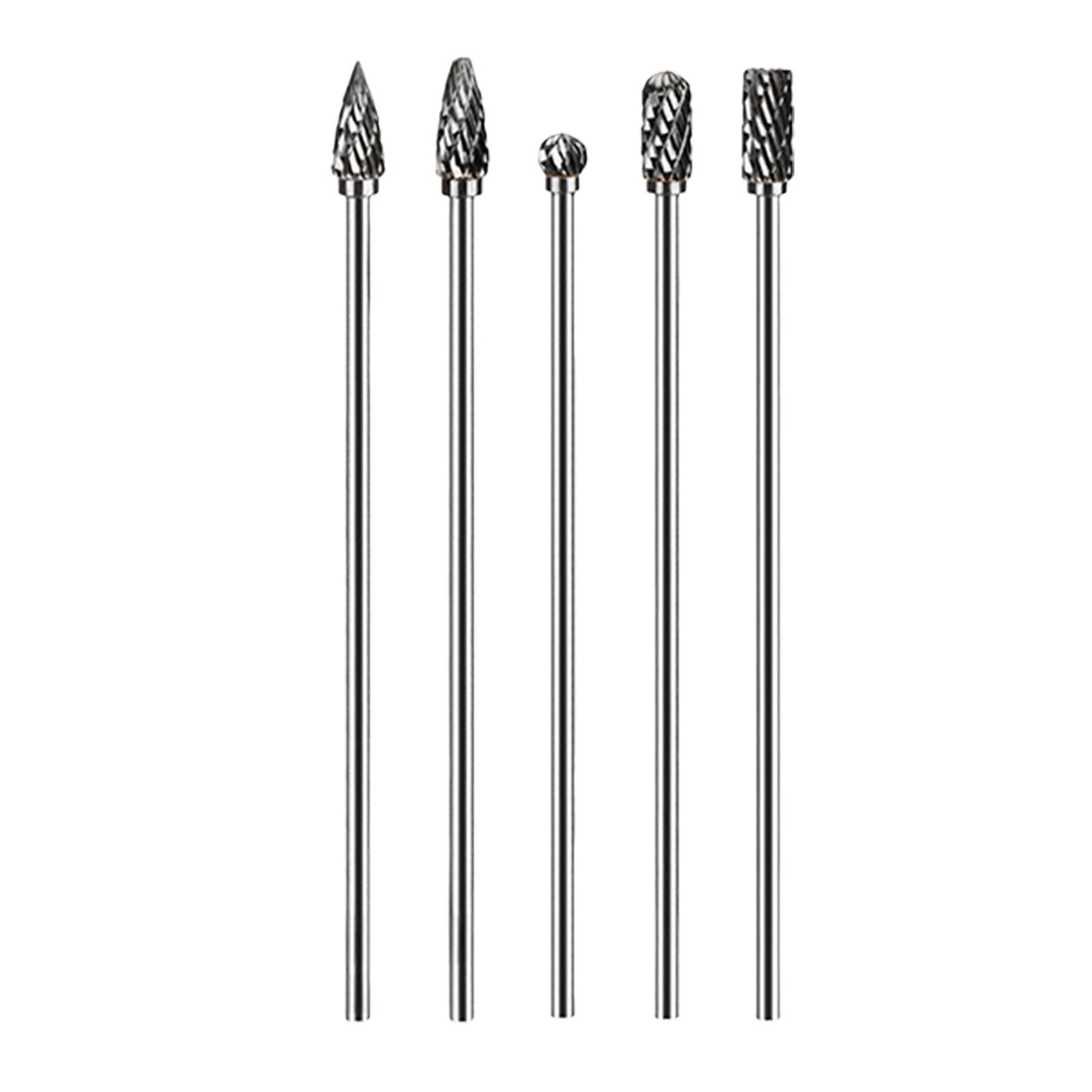 Professional Alloy Rotary File Burr Set of 6 Cylindrical Head High Precisions Grinding Tool High Hardness Rotary Burr Wood Carving Files Set