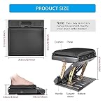 Foot Rest for Under Desk at Work 4-Level Height Adjustable, Ergonomic Foldable Footrest for Office, Gaming,Computer, Soft & Removable Pad Desk Foot Stool Suitable for All Seasons - Image 2